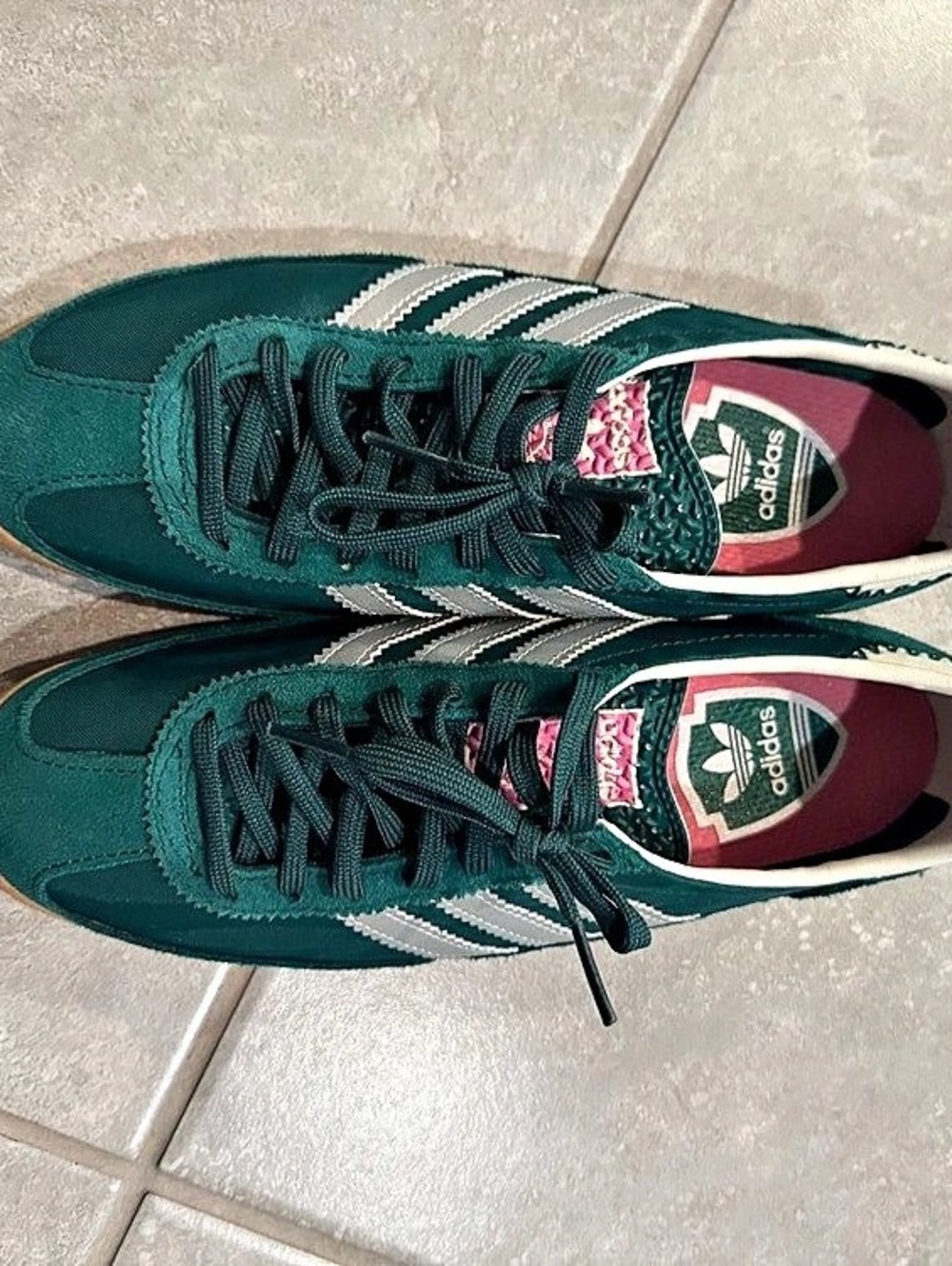 adidas Green & White Sneakers US 7.5